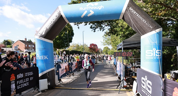 Sally at finish